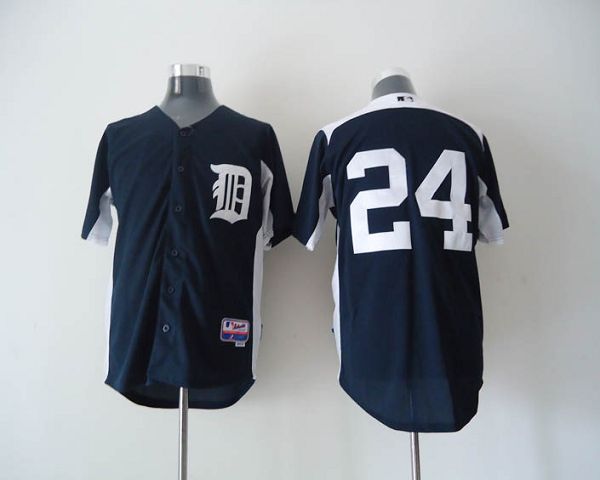 Tigers #24 Miguel Cabrera Navy Blue 2011 Home Cool Base BP Stitched MLB Jersey